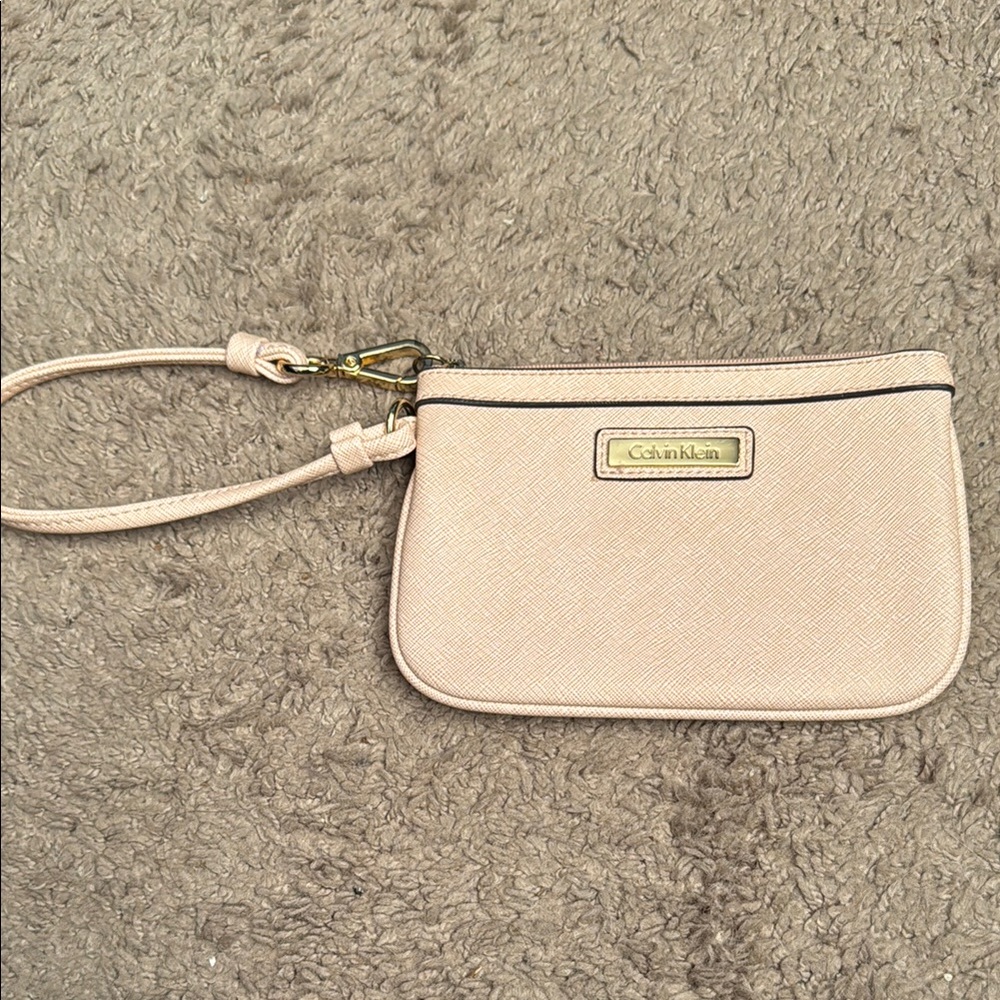 Calvin Klein Cream Wristlet